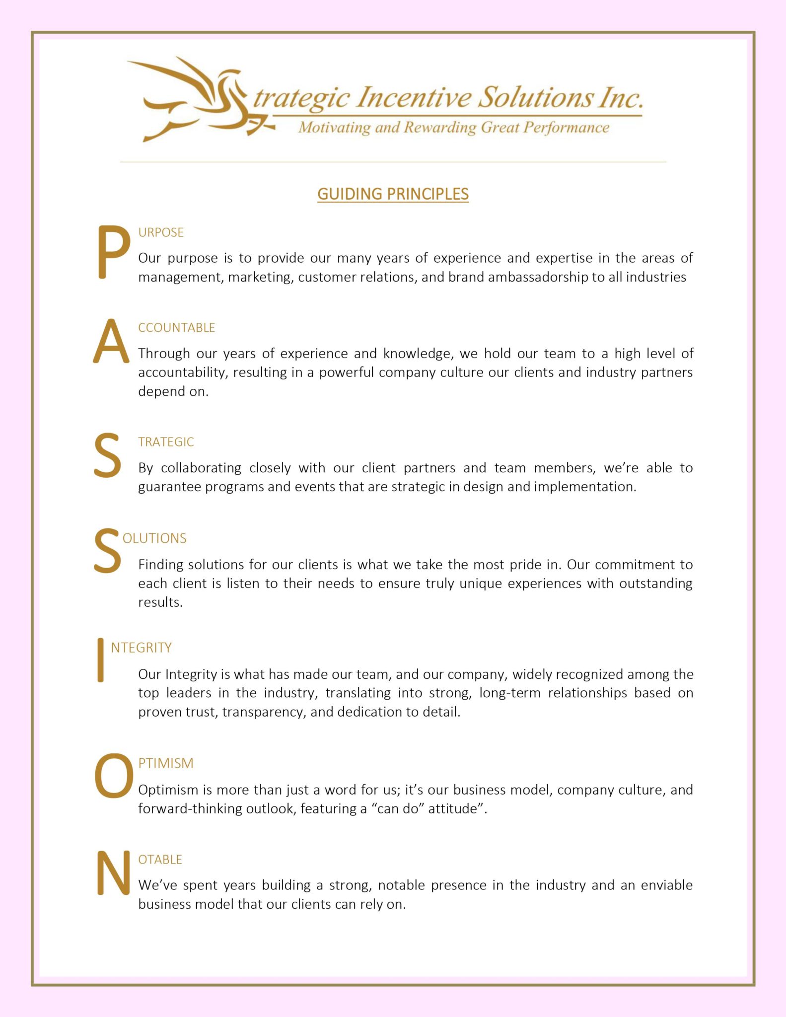 Strategic Incentive Solutions In.c Incentive Travel, Meeting